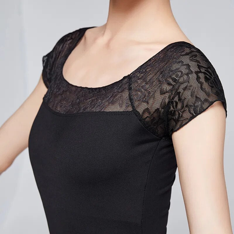 Lace 半袖レオタード