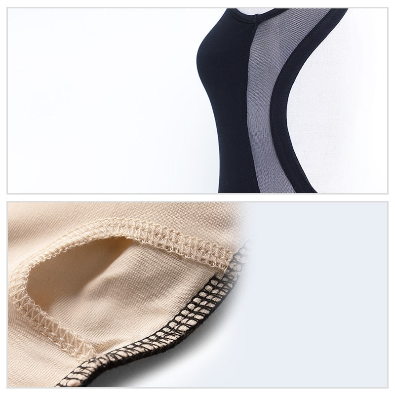 オープンバック　ノースリーブレオタード