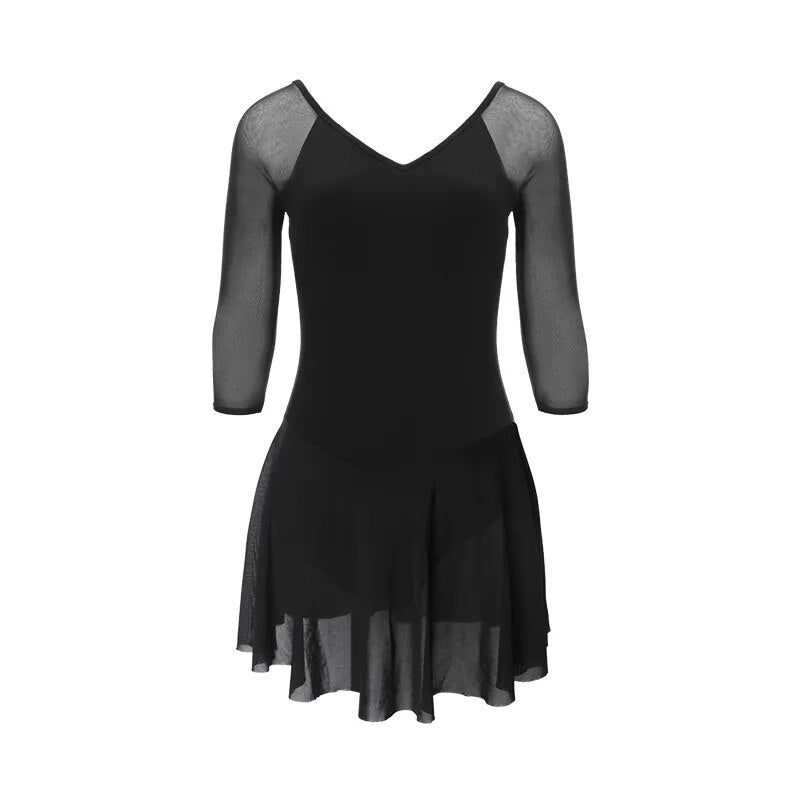 Mesh スカート付きレオタード