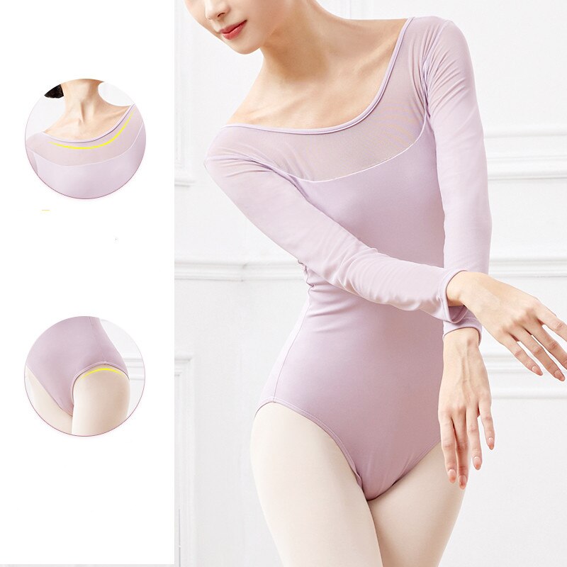 Mesh　長袖レオタード