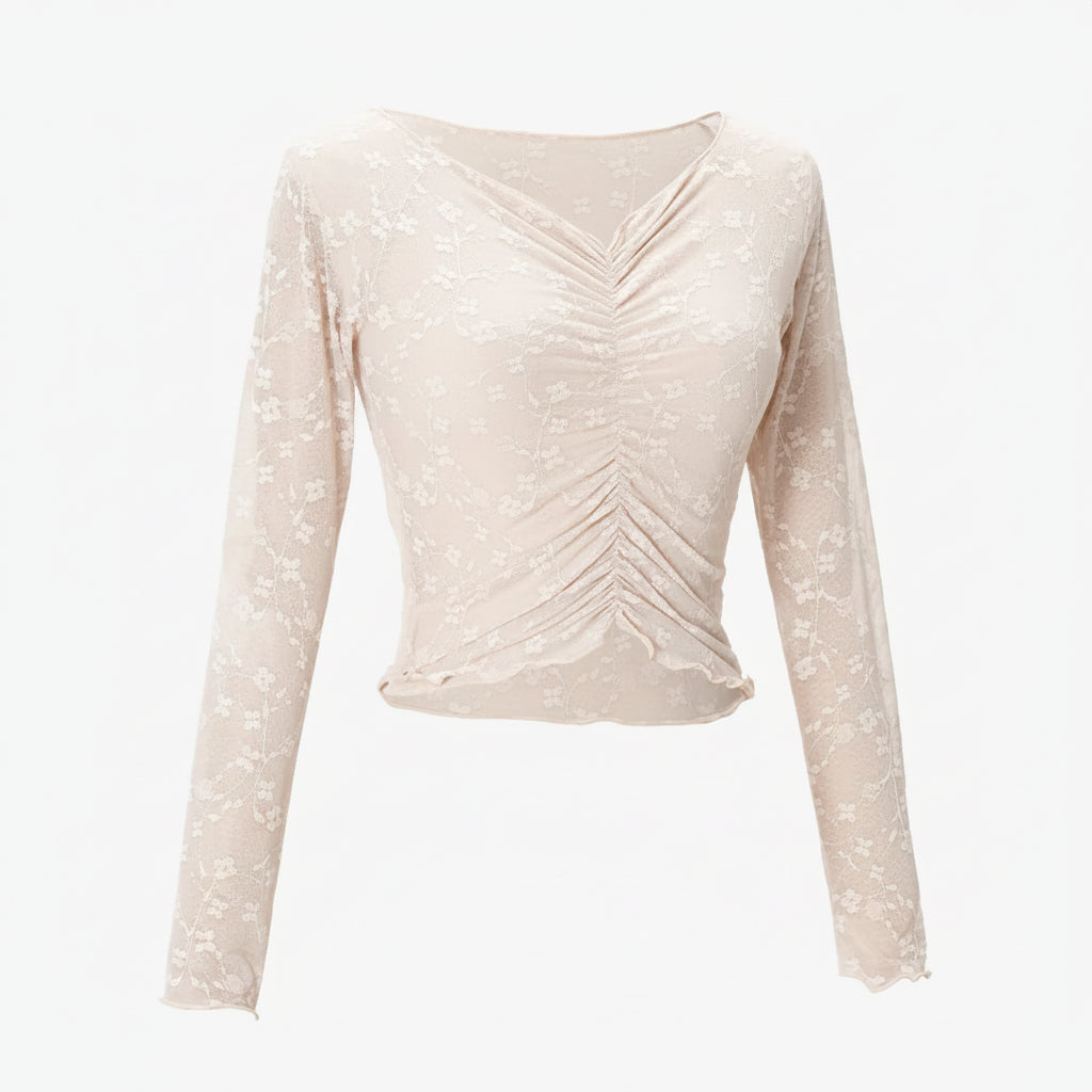 Lace 長袖トップス《セットアップ可能》