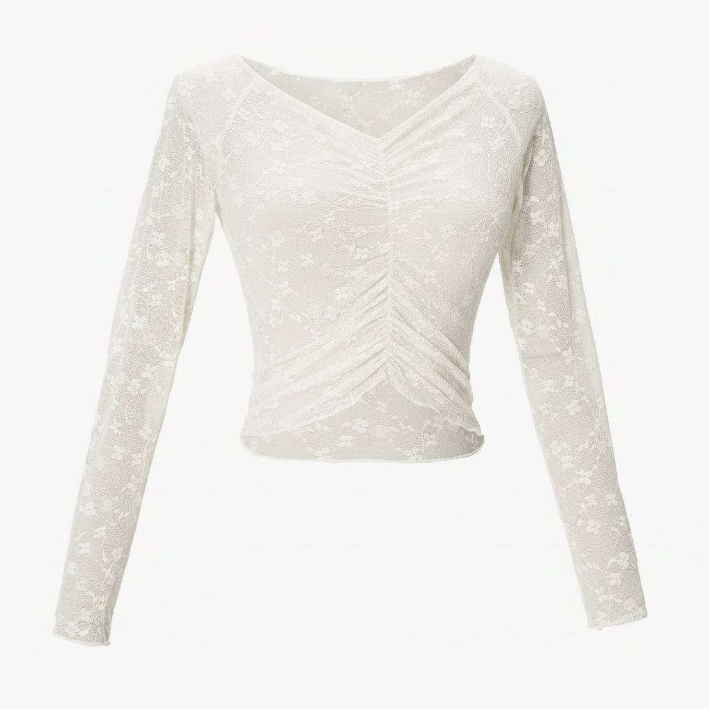 Lace 長袖トップス《セットアップ可能》