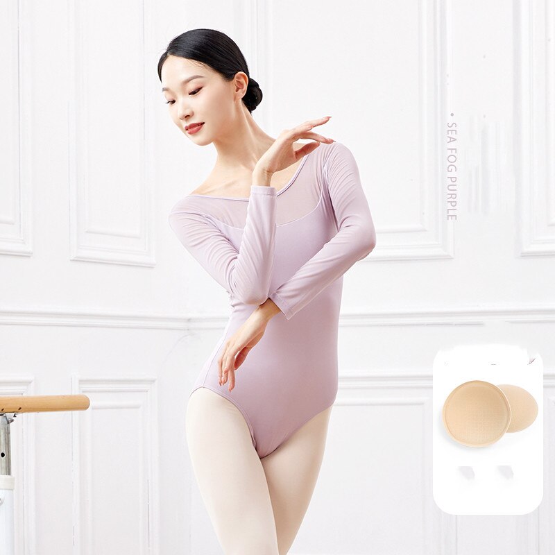 Mesh　長袖レオタード