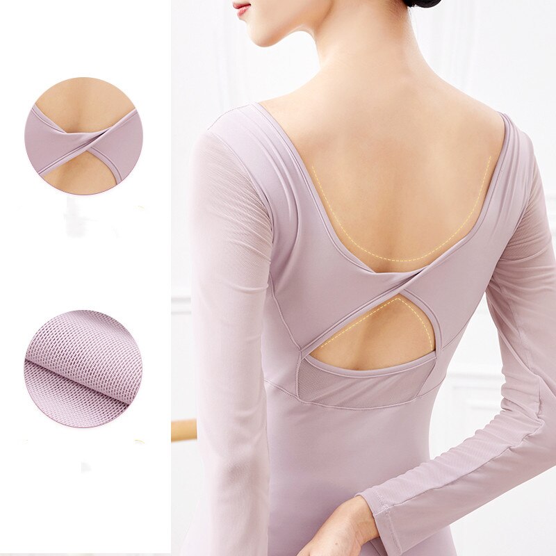 Mesh　長袖レオタード