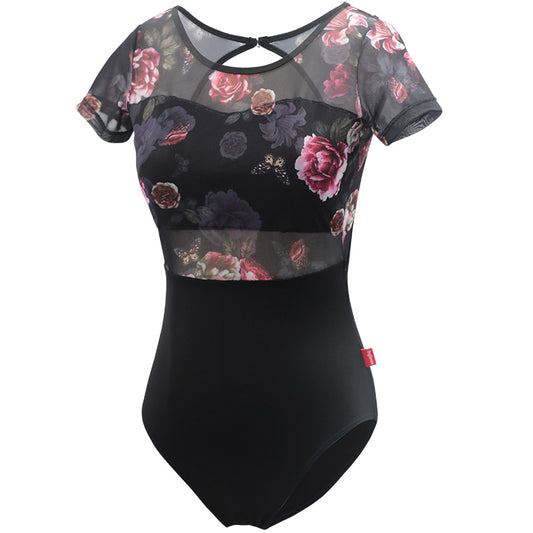 Floral Mesh 半袖レオタード