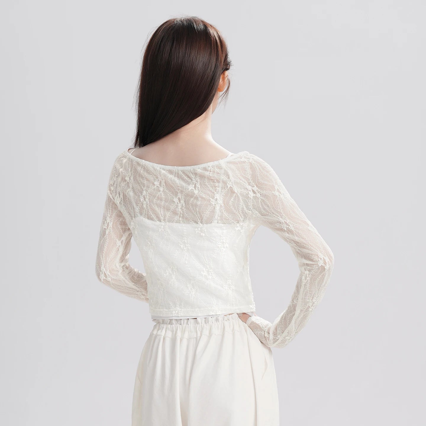 Lace 長袖トップス