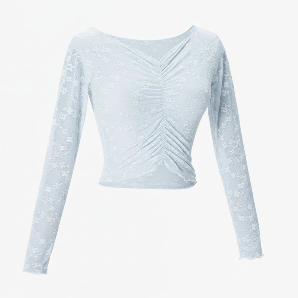Lace 長袖トップス《セットアップ可能》