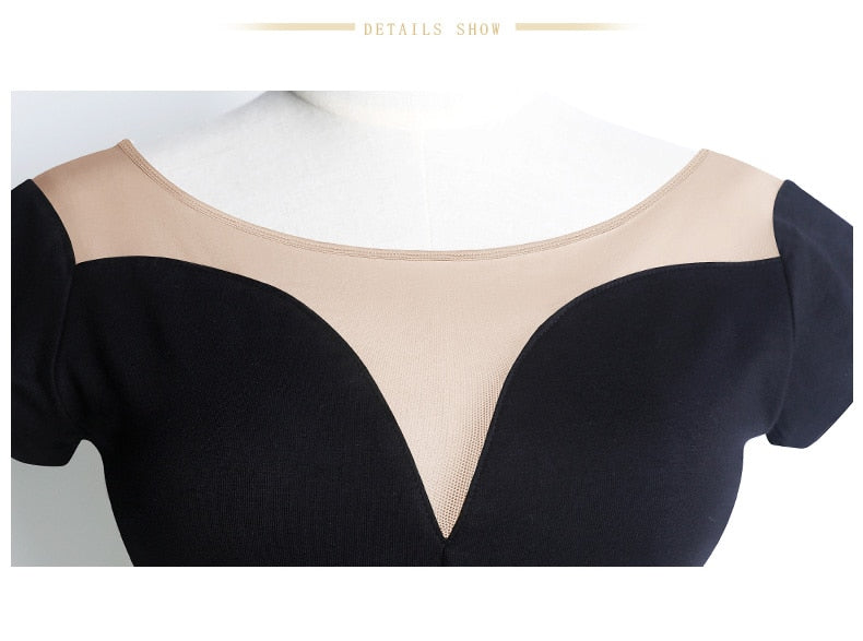 エレガント　ショートスリーブレオタード